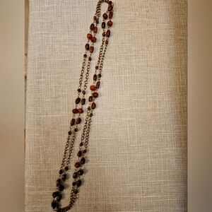 Brown bead necklace